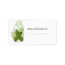 Homemade Pickles Mason Jar Food  Preserves Address Labels