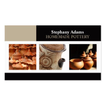 Homemade Pottery Craft Custom Photo Business Card
