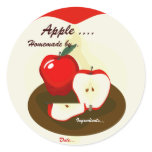 Homemade Red Apple label Sticker