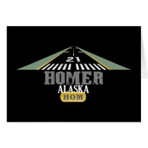 Homer Alaska - Airport Runway Greeting Cards