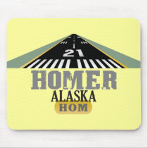 Homer Alaska - Airport Runway Mouse Pad