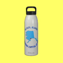 Homer, capital de pêche de flétan de l'Alaska du m bouteilles
