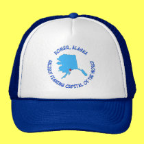 Homer, capital de pêche de flétan de l'Alaska du m chapeaux