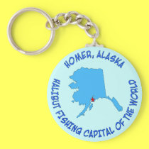 Homer, capital de pêche de flétan de l'Alaska du m porte-clés