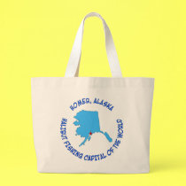 Homer, capital de pêche de flétan de l'Alaska du m sacs