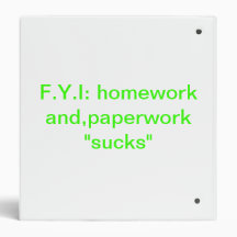 homework and paperwork 3 ring binder