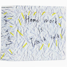 Homework is Trash Talk Vinyl Binders