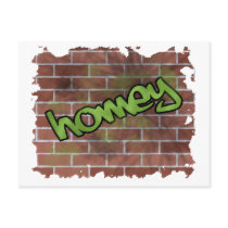 homey graffiti  design postcard
