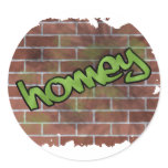 homey graffiti  design round stickers