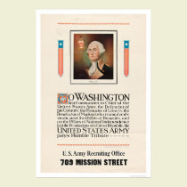 Hommage d'armée vers Washington affiches