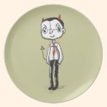 Homme d'affaires vilain assiettes