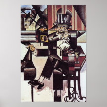 Homme dans le café, par Juan Gris Posters