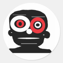HOMME DE FANTÔME AUTOCOLLANT ROND