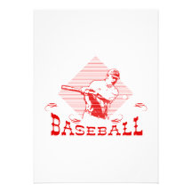 Homme de logo de base-ball cartons d'invitation personnalisés