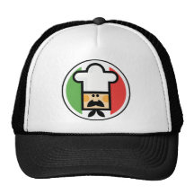 Homme de pizza casquettes de camionneur
