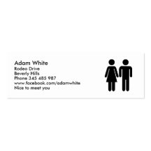 Homme et femme carte de visite