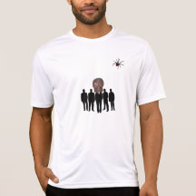 Hommes dans le noir avec l'araignée du crâne 2 n d t-shirts