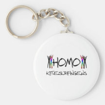 Homo kite surfing key chain