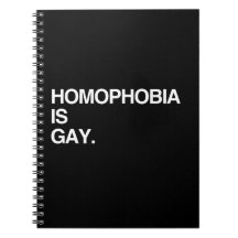 HOMOPHOBIA IS GAY SPIRAL NOTE BOOK