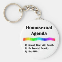 Homosexual Agenda Keychains