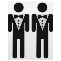 homosexual bridal couple icon letterhead design
