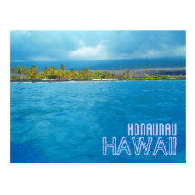 Honaunau Hawaii scenic blue ocean postcard