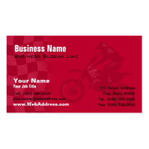 Honda Red Motocross Business Card