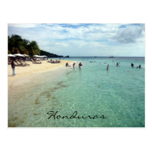honduras beach postcard
