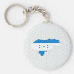 Honduras Flag Map full size Keychains