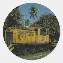 Honduras, Tele RR Plymouth diesel Round Stickers