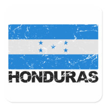 Honduras Vintage Flag Square Sticker