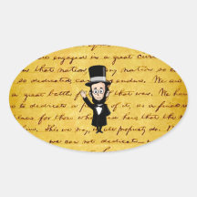 Honest Abe and His Gettysburg Address Sticker