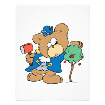 honest abe presidents day teddy bear design personalized announcement