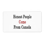 Honest People Come From Canada Shipping Labels