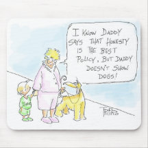 Honesty is the Best Policy Kabuki Cartoon Mousepad