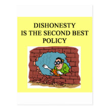 honesty is the best policy? postcard