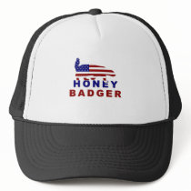 honey badger american flag