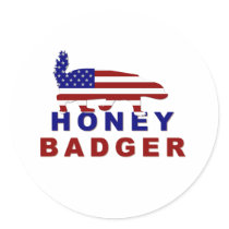 honey badger american flag