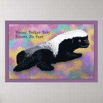 Honey Badger Baby Poster