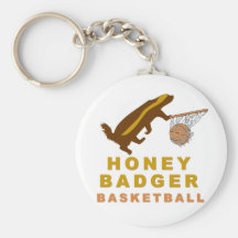 Honey Badger Basketball Key Chains