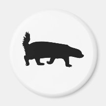 Honey Badger Black Fridge Magnets