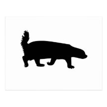 Honey Badger Black Post Cards