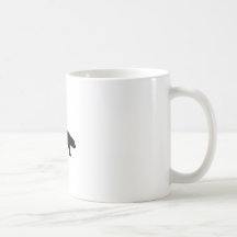Honey Badger Black Silhouette Mugs