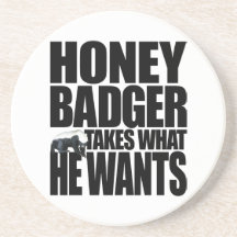 Honey Badger Coaster