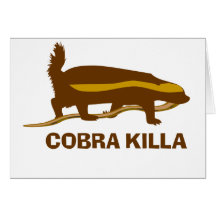 Honey Badger Cobra Killa Greeting Cards