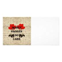 Honey badger do care personalized photo card
