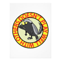 HONEY BADGER doesnt play well with others Personalized Invite