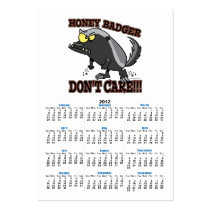 HONEY BADGER DONT CARE FUNNY CARTOON BUSINESS CARD TEMPLATE