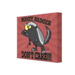 HONEY BADGER DONT CARE FUNNY CARTOON GALLERY WRAPPED CANVAS