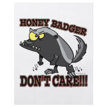 HONEY BADGER DONT CARE FUNNY CARTOON PERSONALIZED FLYER